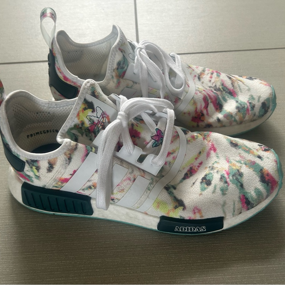 Adidas White and Multicolor Sneakers